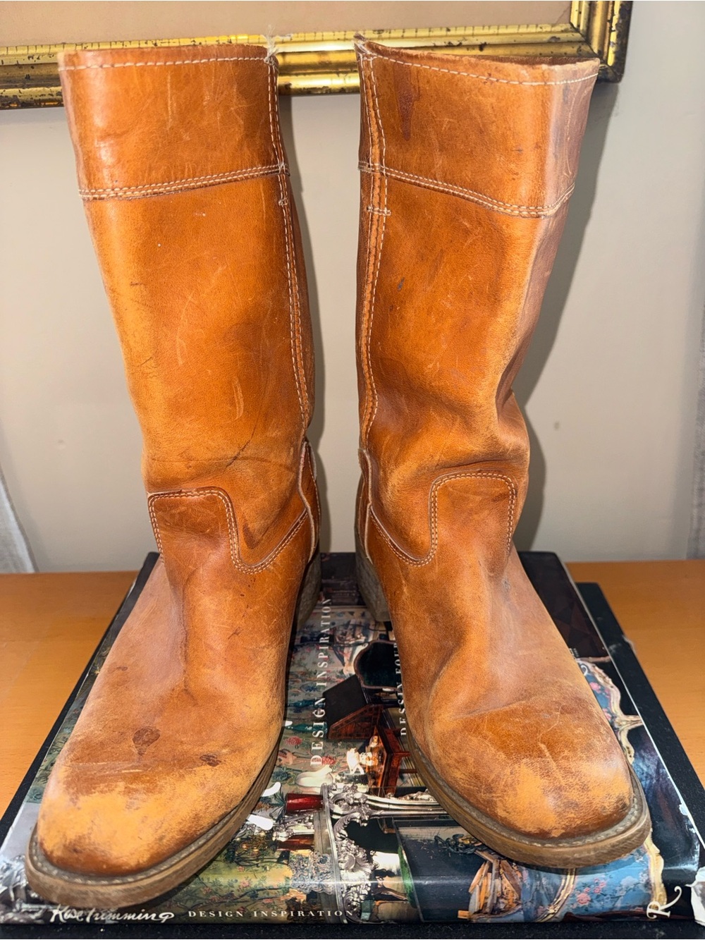 Sears Brown Leather Mid-Calf Boots